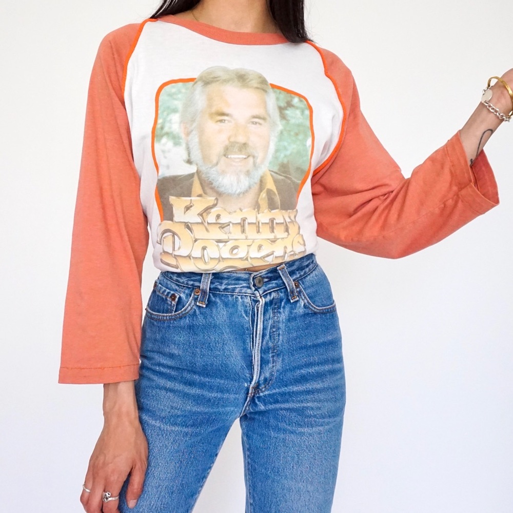 RARE Vintage Kenny Rogers 1983 US Tour Raglan